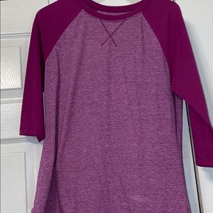 Purple Quarter-Length T-shirt